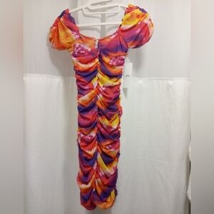 Urban Outfitters multi color mini dress. NWT.  Size xs. Gorgeous.